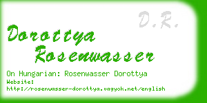 dorottya rosenwasser business card